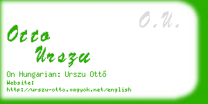 otto urszu business card