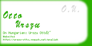 otto urszu business card